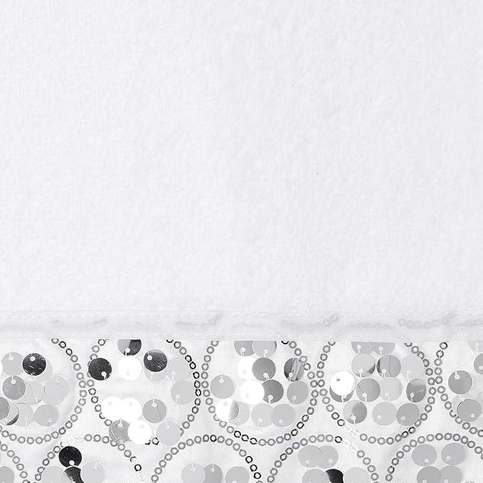 Zahari Home Sinatra Modern Bathroom Towel Set - 3 Piece Luxury Contemporary Decor Bling White Bath Towel Sets Soft, Plush and Highly Absorbent - ModernBath