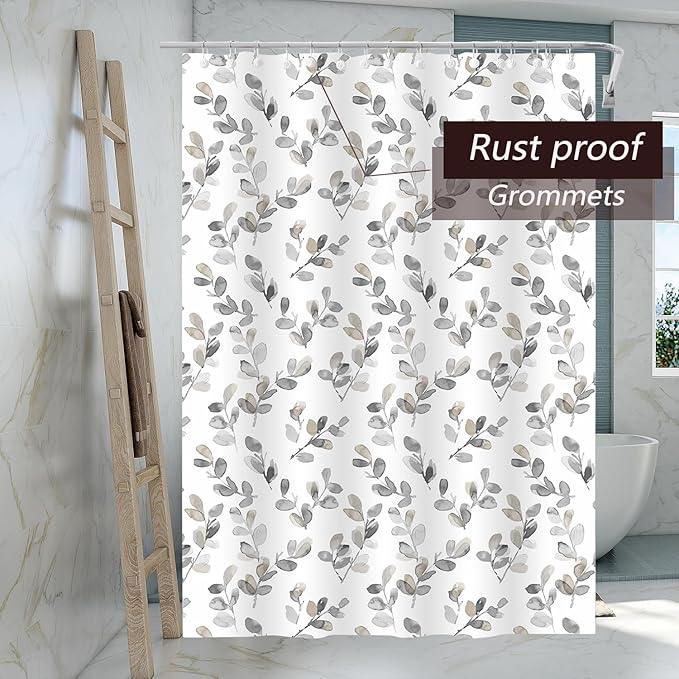 TIKABC Shower Curtain Liner, 4G PEVA Mimosa Shower Liner, Plastic Waterproof Shower Curtains, 72x72 inch with Grommet Holes 3 Magnetic Weights - ModernBath