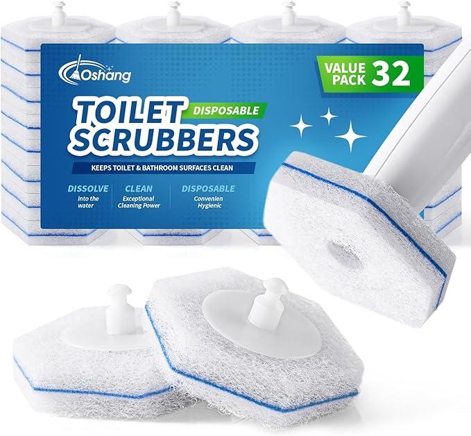 Compatible with Clorox Toilet Wand – Disposable Toilet Brush Head Refills (32 Count), Wand Not Included - ModernBath