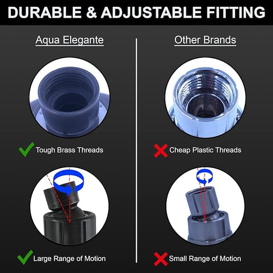 Shower Arm Bracket - Adjustable Handheld Shower Arm Mount & Holder with Brass Connector - Indoor and Outdoor Modern Bath Spa Fixture - Oil-Rubbed Bronze