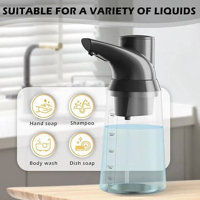 Greatmay Adjustable Automatic Soap Dispenser Touchless, 4 Adjustable Levels，Battery Powered Operated Sensor Liquid Soap Pump，Touch-Free Hand Sanitizer Dispenser - ModernBath