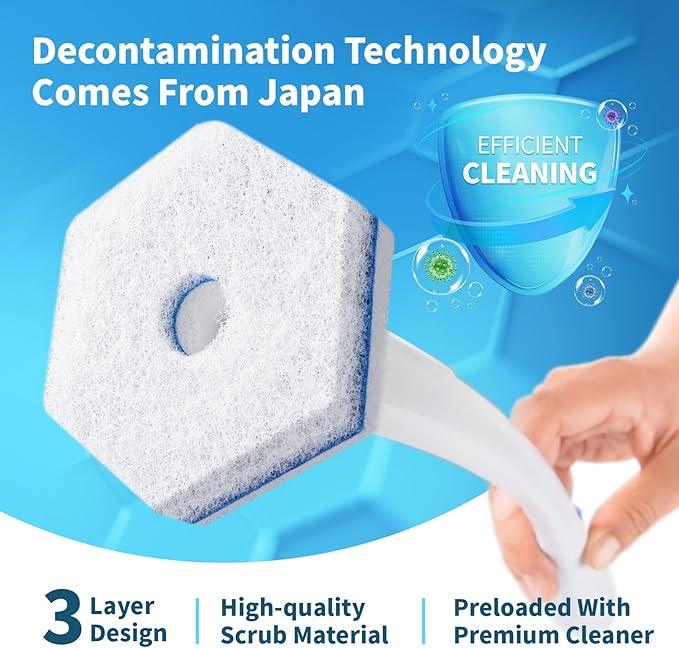 Compatible with Clorox Toilet Wand – Disposable Toilet Brush Head Refills (32 Count), Wand Not Included - ModernBath