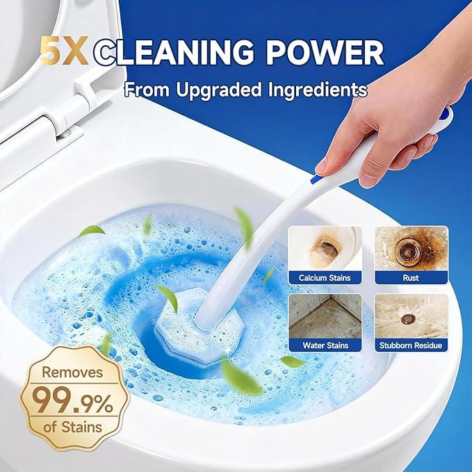 EZHERS 20 Count Toilet Wand Refills Compatible for Toilet Wand, 5X Cleaning Power Bathroom Scrubber Refill & High-Density Disposable Brush Scrubber - No Falling Apart, Instant Foam Cleaning - ModernBath