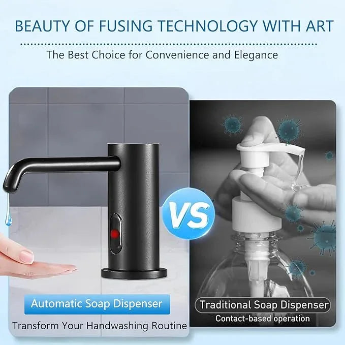 Automatic Soap Dispenser Touchless for Kitchen and Bathroom, Sink Built in Commercial Electric Soap Dispenser,Upgraded Infrared Sensors Brass Material, with Bottle and Pump 33.81oz/1000ml - ModernBath