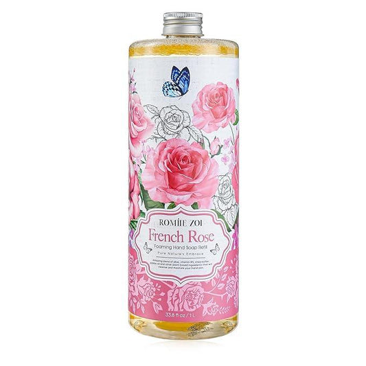 ROMIIE ZOI Foaming Hand Soap Refill, Rose, Gentle & Moisturizing Formula, 1 L/ 33.8 FL OZ - ModernBath