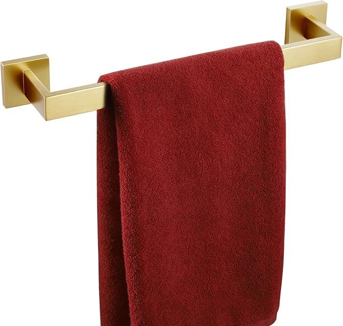 KOKOSIRI Bath Towel Bar Kitchen Dish Cloths Hanger 16 Inch Hand Towel Holder Stainless Steel Wall Mounted, Brushed Gold, B4003BG-L16 - ModernBath