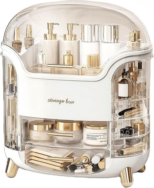 Omeily Large Makeup Organizer Countertop Vanity Organizer Cosmetic Organizer Makeup Storage Box Bathroom Counter Organizer Perfume Skincare Organizers Gift Women Girls Clear Design Easy Visibility - ModernBath