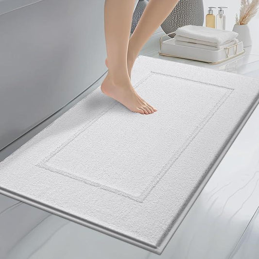 anllugs Bathroom Rugs 24" x 36", Non-Slip Extra Soft Absorbent Bath Rugs, Machine Washable Quick Dry Bath Mats for Bathroom Floor, Shower, Bathtub and Sink, White - ModernBath