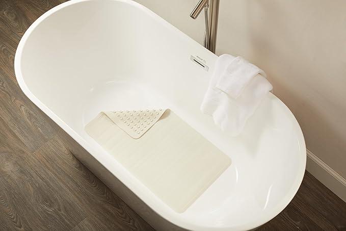 Rubbermaid Commercial Products Safti-Grip Bath Mat, Large, White, Suction-Backed, for Commercial/Residential Use for Home/Hotel/Shower/Bathtub - ModernBath