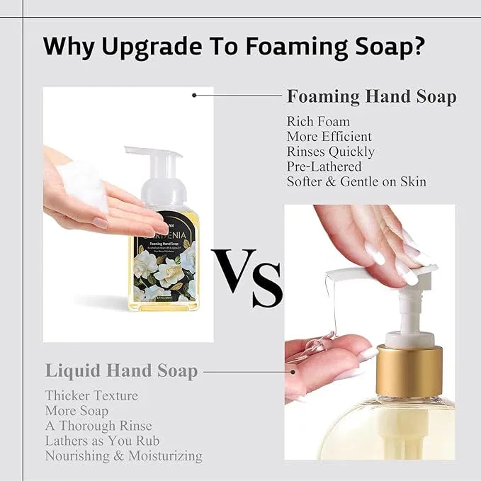 ROMIIE ZOI Hand Soap Refills Foaming, Gardenia Scent Natural Plant Moisturizing Foam Soap Refills with Dispenser 1 L/ 33.8 FL OZ(Pack of 3) - ModernBath