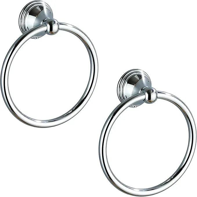 Towel Ring for Bathroom, Chrome Hand Towel Holder 2 Pack, Bathroom Accessories and Towel Racks for Bathroom Wall Mount - ModernBath