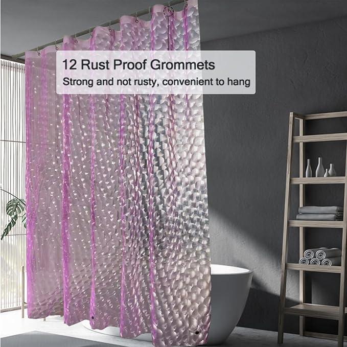 LQFMEHOT Eva Shower Curtain Liner, White Grid 5G Shower Liners with 12 Rustproof Metal Grommets and Weighted Magnets, Waterproof Duty for Bathroom 72 x 72 - ModernBath