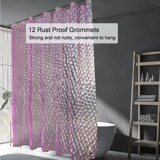 LQFMEHOT Eva Shower Curtain Liner, White Grid 5G Shower Liners with 12 Rustproof Metal Grommets and Weighted Magnets, Waterproof Duty for Bathroom 72 x 72 - ModernBath