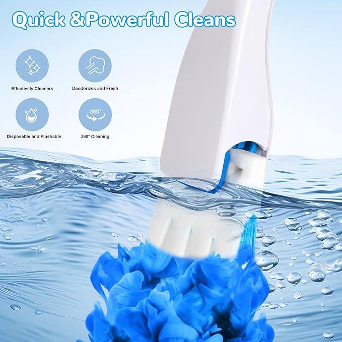 Effacera 72 Refills Flushable Toilet Refills, Disposable Toilet Bowl Paper Bulk, Fresh Toilet Brush Refill Pads for Toilet and Bathroom, Toilet Brush Accessories(No Handle) - ModernBath