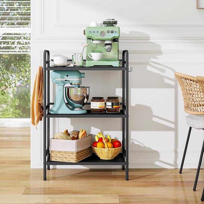 HDANI Storage Shelves, 3-Tier Metal Storage Rack with Shelf,Shelf Organizer,Garage Standing Shelving Unit for Laundry,Bathroom,Kitchen,Pantry, Closet,23.6''W X 13.8''D X 36.2 H'',Black - ModernBath