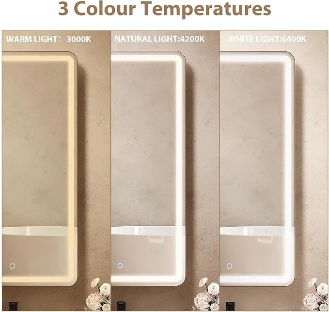 20x36 Inch LED Lighted Medicine Cabinet with Mirror for Bathroom, Wall Mounted or Recessed Mirror Cabinet with 3X Magnifying Mirror, Adjustable Storage Shelves, Modern Design - ModernBath