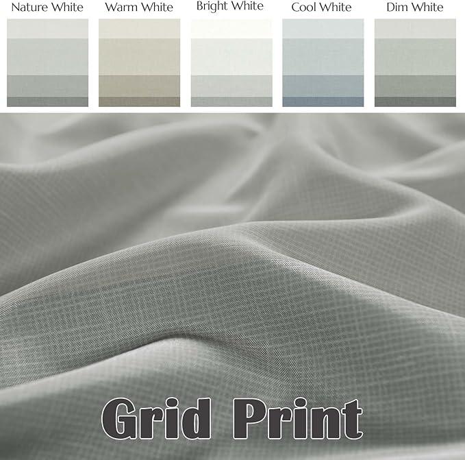 jinchan Extra Long Ombre Cloudy Grey Striped Shower Curtain Waterproof Fabric Shower Curtains for Bathroom Gradual Color Minimalist Modern Neutral with 12 Hooks 70x84 inches - ModernBath