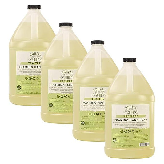 Adams Handmade Soap Liquid Foaming Soap 1 Gal - Tea Tree (Pack of 4) - ModernBath