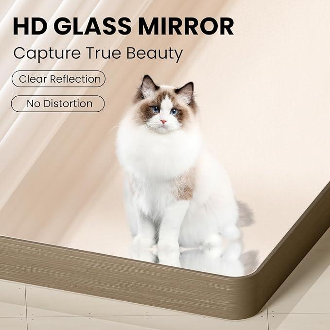 JISOSO Bronze Bathroom Mirror 22x30 Inch, Brushed Bronze Metal Frame Mirror for Wall, Rounded Rectangle Bathroom Vanity Mirror with Tempered Glass, Anti-Rust, Horizontal/Vertical - ModernBath