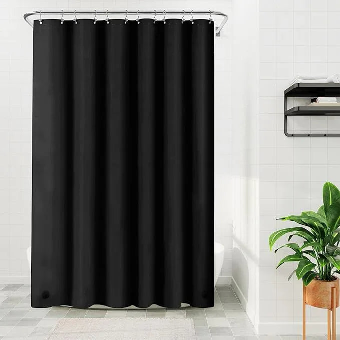 Barossa Design Black Long Shower Curtain Liner 78" Height - 3 Magnets & Waterproof Lightweight PEVA Shower Liner for Bath Tub, PVC Free, Metal Grommets, Black, 72x78 - ModernBath