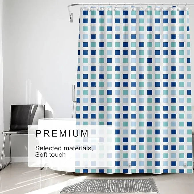 TIKABC Shower Curtain Liner, 4G PEVA Shower Liner, Plastic Waterproof Shower Curtains, 72x72 inch with Grommet Holes 3 Magnetic Weights - ModernBath