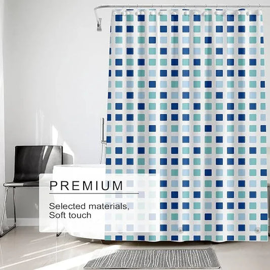 TIKABC Shower Curtain Liner, 4G PEVA Shower Liner, Plastic Waterproof Shower Curtains, 72x72 inch with Grommet Holes 3 Magnetic Weights - ModernBath