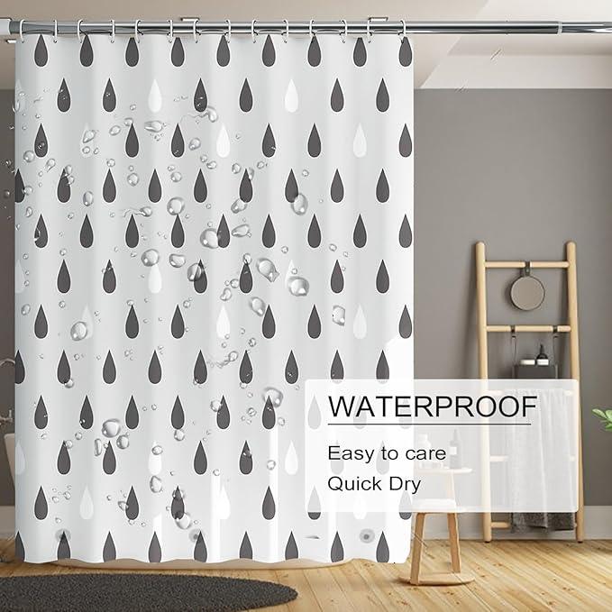 TIKABC Shower Curtain Liner, 4G PEVA Shower Liner, Plastic Waterproof Shower Curtains, 72x72 inch with Grommet Holes 3 Magnetic Weights - ModernBath