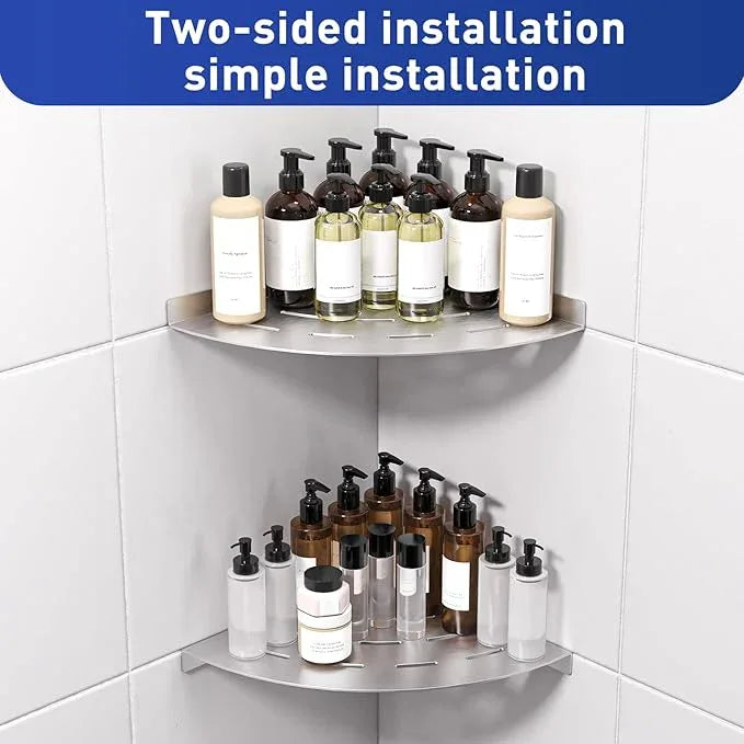 Corner Shower Shelves Load Capacity 40 Lbs 304 Stainless Steel Shelf for Shower Will Not Rust 8in Shower Corner Shelf Brushed Nickel Drilling Installation - ModernBath