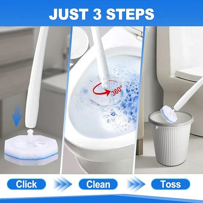 Zeefpod 200 Count Disposable Toilet Brush,Toilet Cleaner Wand Refills Compatible with Most Toilet Brushes- No Falling Apart, Fresh Fragrance，4X Cleaning Power，Bathroom Cleaning. - ModernBath