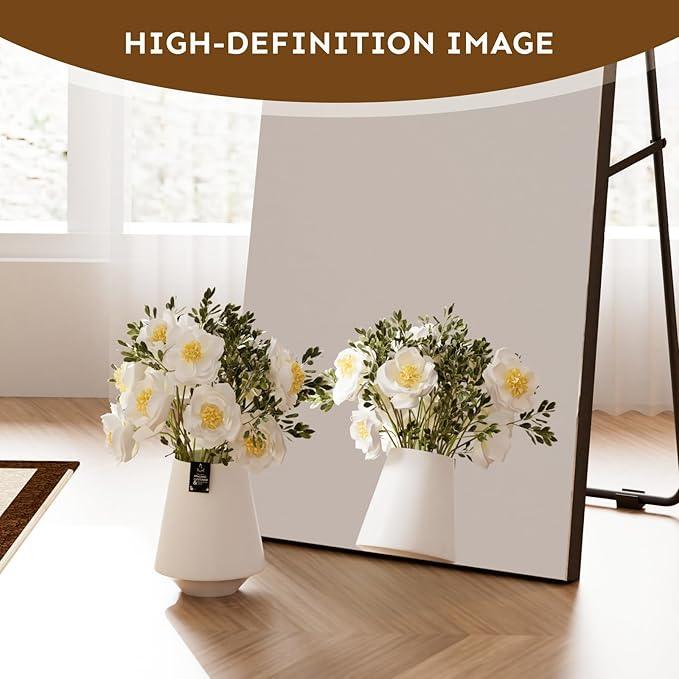 Kosmonia 58x18 Frameless Full Length Silver Coating Mirror w/Distortion Free, HD Reflection &Anti Desilvering, Tempered Glass & Shatter Proof Film Doubling Safety, Easy Setup w/Stand, Wall/Standing - ModernBath
