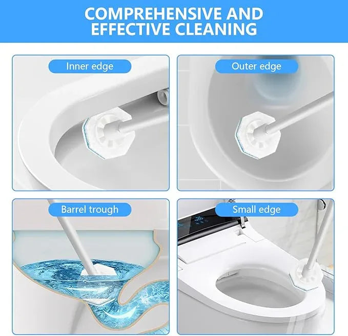 50 Pcs Toilet Bowl Wand Refills for Clorox, Upgraded Octagon Disposable Replacement Heads Compatible with Clorox Toilet Wand for Bathroom Cleaning - ModernBath