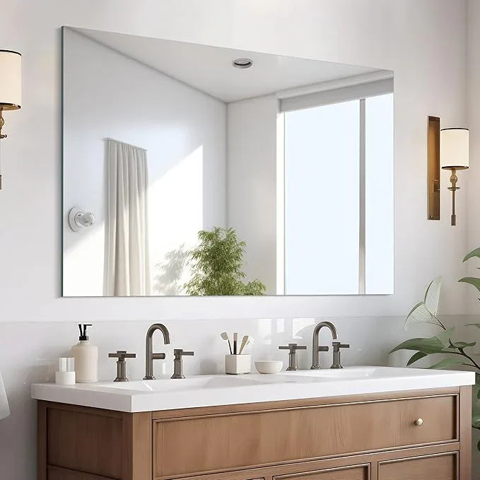 CILIBER Frameless Mirror, 30x40 Inch Rectangle Bathroom Mirrors for Wall, Upgraded Shatterproof Large Vanity Mirror Over Sink with Polished Edge for Bathroom, Bedroom, Living Room and Entryway - ModernBath