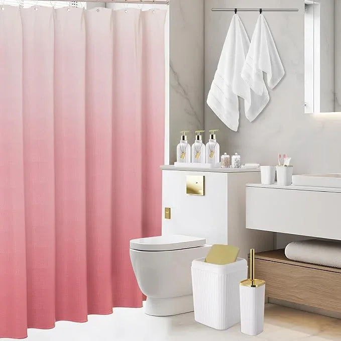 WSBArt 32PCS Bathroom Accessories Set Bathroom Set,White Shower Curtain Set,Bath Towel Set,Hand Towel,Toilet Brush,Trash Can & 3PCS Soap Dispenser - ModernBath