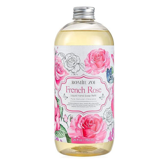 ROMIIE ZOI Liquid Hand Soap Refill, Rose, Gentle & Moisturizing Formula, 750 ML/ 26 FL OZ - ModernBath