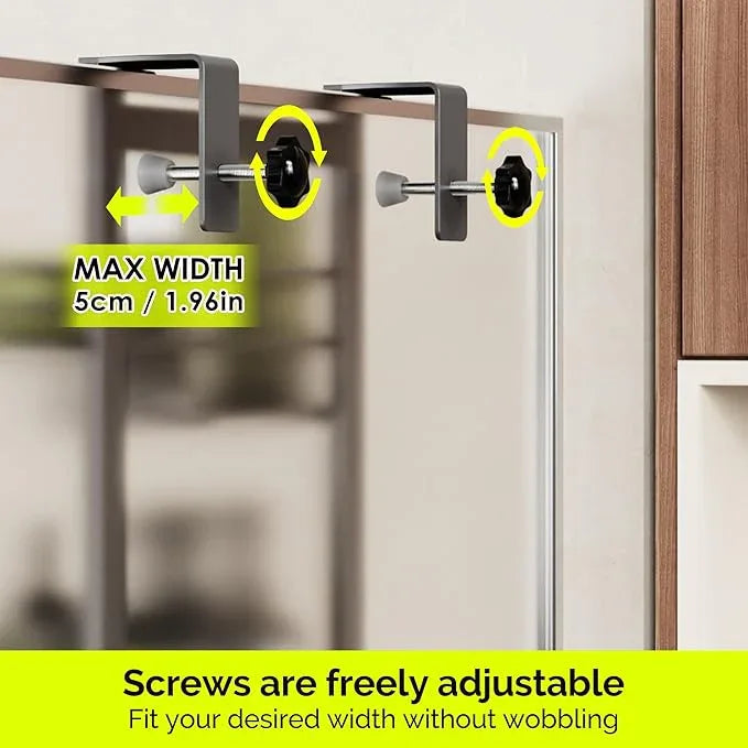 Orimade Over the Door Shower Caddy Adjustable 3 Tier Dark Grey,Bathroom Hanging Organizer Shelf Rustproof with 4 Hooks,Shower Basket with Soap Holder and Suction Cup - ModernBath