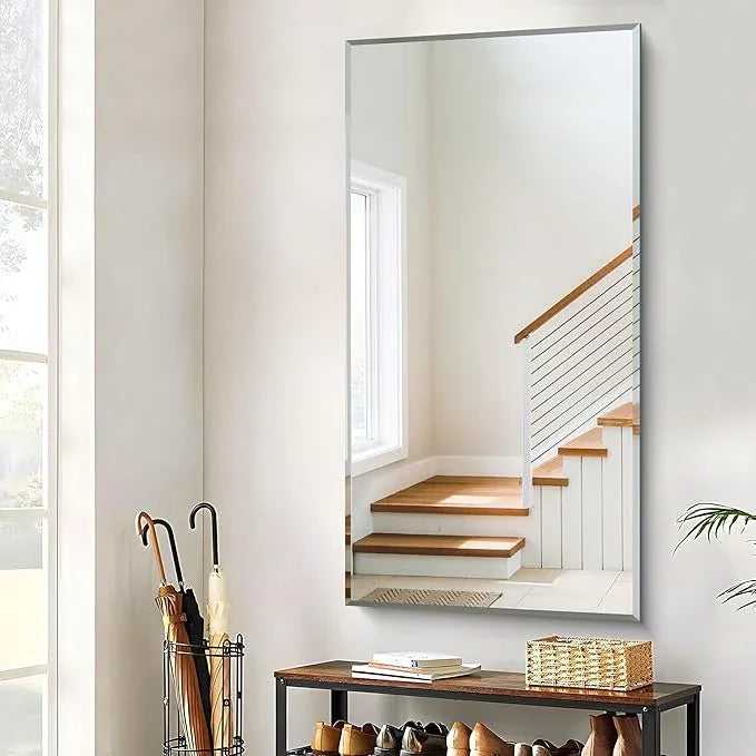 CILIBER Beveled Bathroom Mirror, 30x60 Large Frameless Mirrors for Over Sink, Upgraded Shatterproof Beveled Frameless Vanity Mirror for Bathroom,Bedroom,Living Room and Entryway - ModernBath