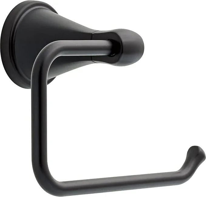 Delta Faucet Becker (1-Pack) Toilet Paper Holder, Matte Black, Wall Mounted Euro Hook Design BCK50-MB - ModernBath