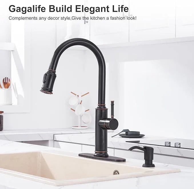 GAGALIFE Built in Counter Soap Dispenser for Kitchen Sink and Extension Tube Kit, Anti-Leakage Upgrade with 40" Tube No More Top Refill, Oil-Rubbed Bronze - ModernBath