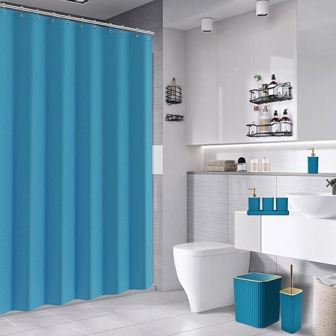 XLHOMO 28PC Bathroom Accessories Set - Gorgeous Teal Bathroom Set with Shower Caddy and Shower Curtain, Bathroom Accessory Set, Soap Dish & Trash Can - ModernBath