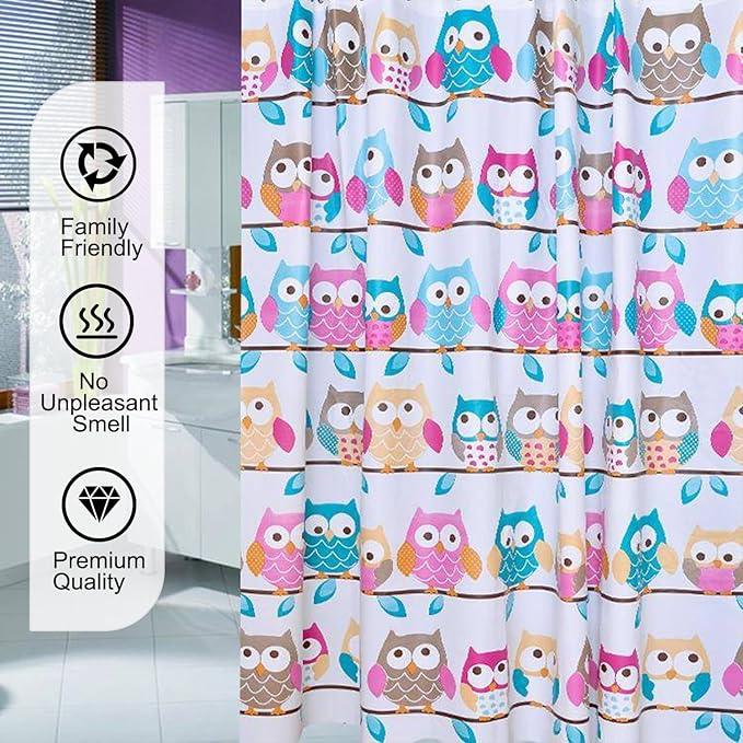 TIKABC Shower Curtain Liner, 4G PEVA Shower Liner, Plastic Waterproof Shower Curtains, 72x72 inch with Grommet Holes 3 Magnetic Weights - ModernBath