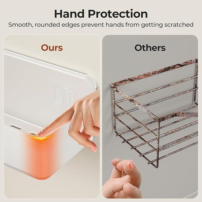 Orimade Shower Caddy 4-Pack, No-Drill Adhesive Shelves for Bathroom, Rustproof ABS Storage Organizer Set, Clear - ModernBath