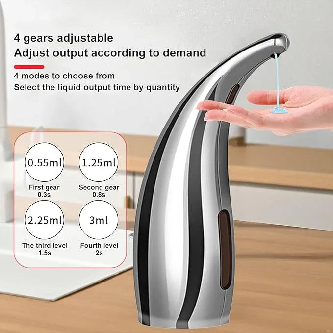 Automatic Soap Dispenser Touchless Modern Minimalist Magnetic Charging Infrared Inductio Kitchen and Bathroom Soap Pump 10oz/300ml Silvery (Silvery) - ModernBath
