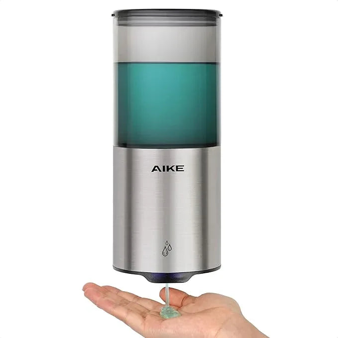 AIKE Automatic Wall Mount Liquid Soap Dispenser for Home and Commercial Bathroom 13.5oz IPX7 Waterproof,Brushed Stainless Steel - ModernBath