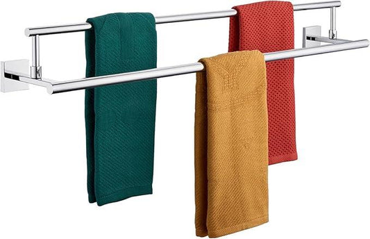 KOKOSIRI Towel Holder Polished Chrome 36 Inch Bathroom Double Bath Towel Bars Kitchen Rack Wall Mounted Stainless Steel B5009CH-L36 - ModernBath