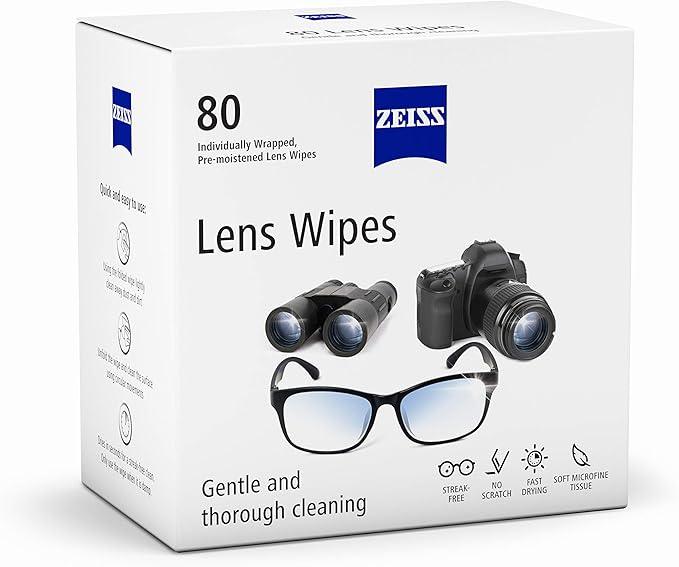 ZEISS Pre-Moistened Lens Cleaning Wipes, 80 Count - ModernBath