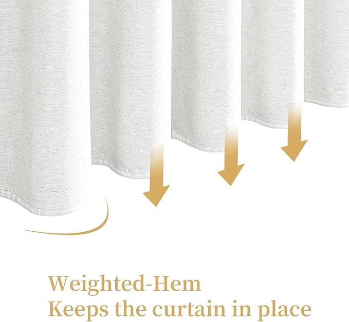 3-in-1 Fabric Shower Curtain Set,Double Waterproof Linen-Texture Shower Curtain with PEVA Liner that Fully Prevents Splashes,Soft Shower Curtain with 12 Anti-Fall Stainless Steel Hooks,72"x72" (White) - ModernBath
