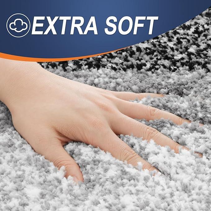OLANLY Bathroom Rugs Mat 36x24, Extra Soft Absorbent Microfiber Bath Rugs, Rubber Backing, Quick Dry, Machine Washable Bath Mats for Bathroom Floor, Tub and Shower, Home Decor Accessories, Black - ModernBath