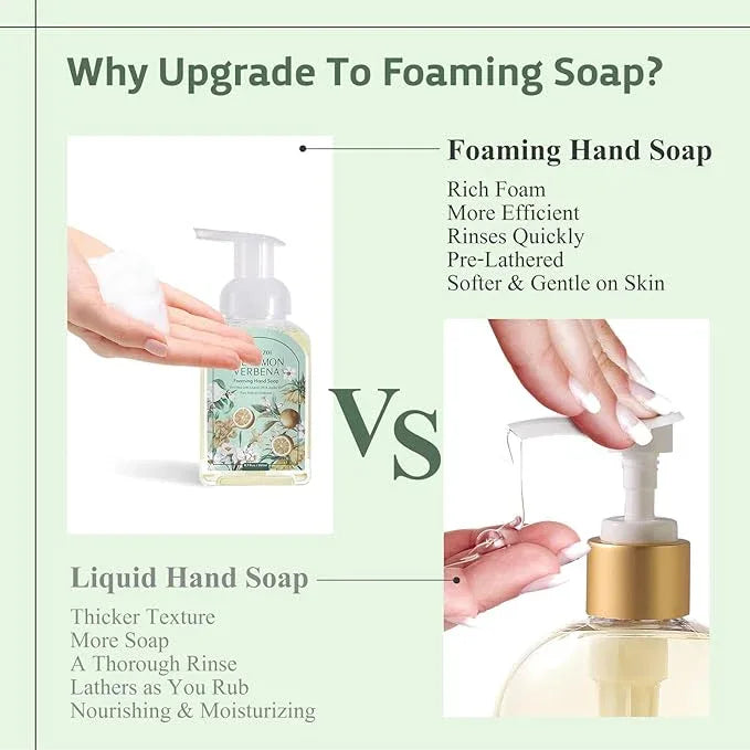 ROMIIE ZOI Foaming Hand Soap Refill Gift Set-3 Pack with Dispenser, Cruelty-Free and Biodegradable Formula, Moisturizing with Essential Oil for Sensitive Skin,Wild Lemon Verbena Scent,(33.8 Fl Oz x 3) - ModernBath
