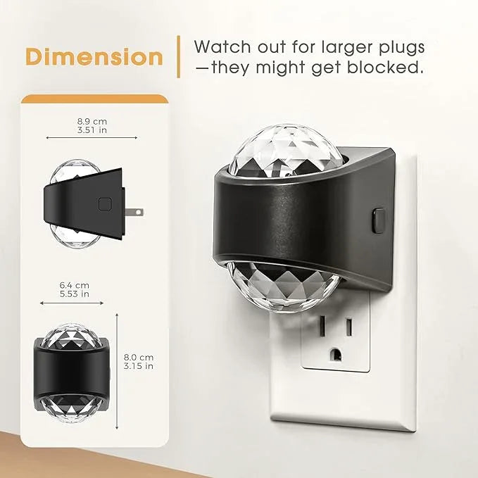 Briignite Night Light, Night Lights Plug into Wall, LED Projector Night Light, Soft White for Bedroom, Dimmable Brightness Dusk to Dawn Nightlight for Kids, Nursery, Bathroom, Home Decor, Gaming Room - ModernBath