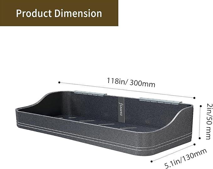 Luxury Shower Caddy, Rustproof Metal Large Capacity Bathroom Shelves for Storage, Adhesive or Drill Mounting for Kitchen Holder & Organizer (1 Pack) - ModernBath